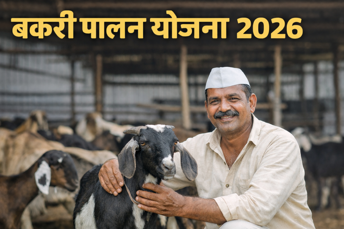 बकरी पालन योजना 2026 अंतर्गत बकरी पालन करणारा शेतकरी