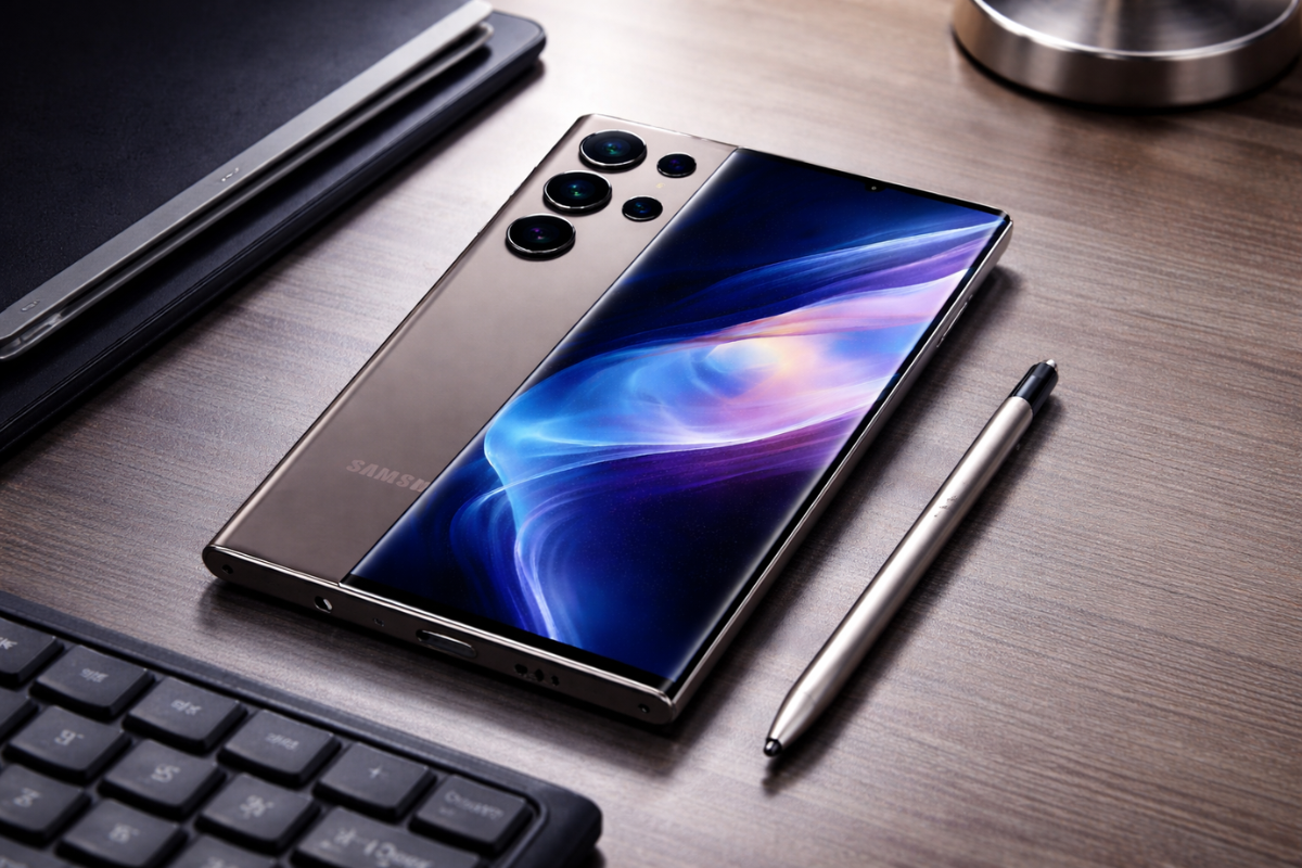 Samsung Galaxy S25 Ultra premium titanium design with quad camera setup