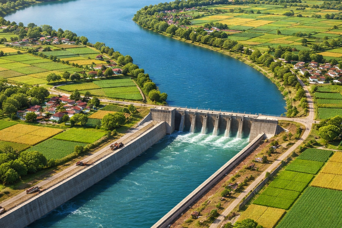 वैनगंगा–नळगंगा नदीजोड प्रकल्पाचा नकाशा आणि सिंचनासाठी तयार होत असलेला कालवा – विदर्भ जलव्यवस्थापन योजना